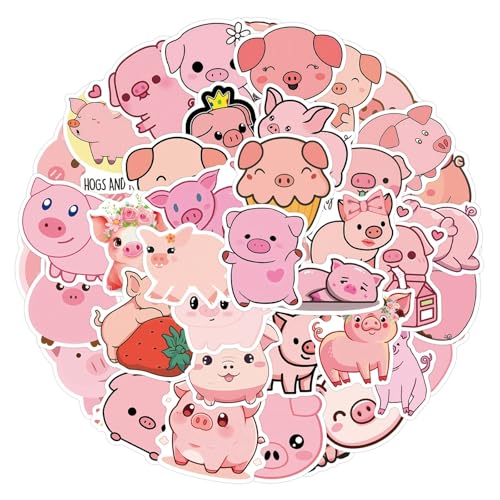 Pig Stickers voor tieners en volwassenen, 50 stuks, Vinyl Sticker Set, Auto, Motorfiets, Fiets, Skateboard, Snowboard, Bagage, Laptop, Koffer, Helm, Motorfiets, Computer 4