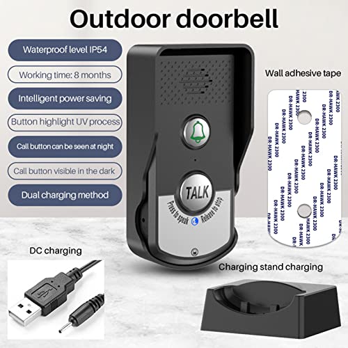 Draadloze klokdeurbel, mobiele klokdeurbel, 1000M Draadloze deurbel Lange afstand 5