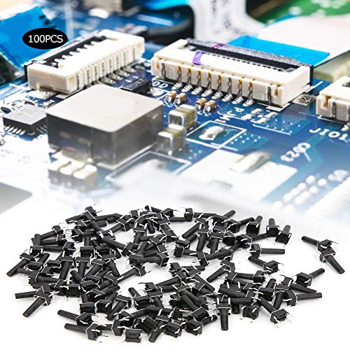 100st Instantane klokschakelaar, Technische Plastic Micro Knoppen, DC12V, 50mA DIP, 6x6x15mm, Instantane klokschakelaar, Microknop, DIP-schakelaar 3