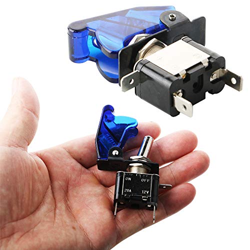 Schakelschakelaar met ledweergave, rode schakelschakelaar voor auto, 12V/20A, SPST schakelschakelaar, aan/uit-schakelaar, rood (3PCS)