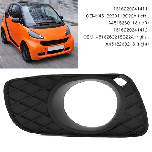 Voor Smart Fortwo Grille Fog Light Car Exterior Front Bumper Fog Light Car Frame Fog Light Assembly Vervanging voor Smart Fortwo Links 4518260118C22A (Rechts) 5