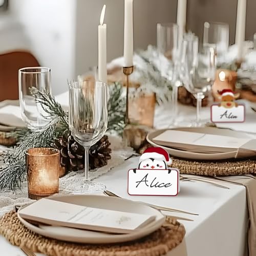 48 st. Kerstmis Place Card Dierentafel Zitplaats Kaarten Papier naamkaarten voor Kerstmis tafel setting verjaardag kerstmis bruiloft diner partij levering 5