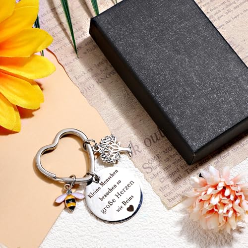 Afscheid gift opvoeder, dank u sleutelhanger, leraar geschenk roestvrij staal sleutelhanger leraar geschenk voor leraren, afscheid geschenk opvoeder 4