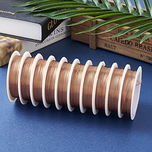 Beadthven 10Roll 24 Gauge / 0,5mm Tarnish Resistant Koperen Draad 262FT (80m) Buigbare sieraden kralen Metaaldraad voor DIY Floral Craft Making Wrapping Hangers 8m / Roll 3