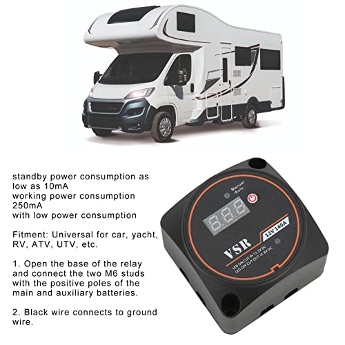 Spanningsgevoelige relais, DC 12V 140A Dubbele Batterij-Isolator IP67 Waterdichte Smart Batterij-Isolator voor ATV UTV RV 3