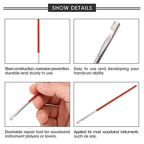 reparatie gereedschap, karabijnhaak voor Sax Clarinette Abu fluit Piccolo Bassott accessoires Willekeurige Mouw kleur 4