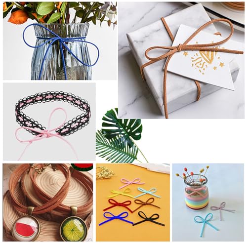 3 mm x 45 m, lederen band, Faux Suede Cord, lederen koord, Craft Cord, Loop Band, Gift Ribbon voor doe-het-zelf sieraden, Kettingen, armbanden, haarbogen, Scrapbooking, Cadeau, Verpakking