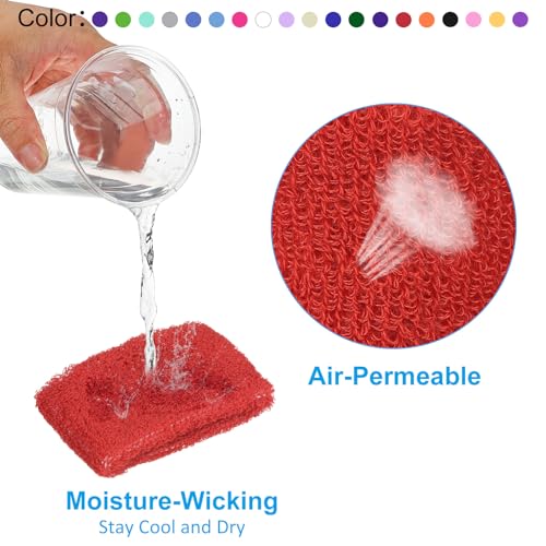 Sport polsbandjes Cotton Terry Kleding Absorberende Sweatband voor Tennis Basketball Working Atle 3