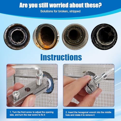 Tik op Schroef Extractor Kit, metaal gereedschap voor het verwijderen van gebroken buizen, gemakkelijk te gebruiken Verwijderaar Gestripte Schroeven voor volwassenen en mannen 5