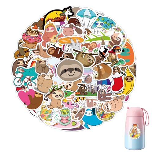 100 stuks Sloth Stickers voor kinderen, Leuke tekenfilm Sloth Stickers, Animal Sloth, Gift Stickers, Lovely Animals, Sloth Stickers, Waterproof Vinyl Animal Stickers, voor DIY Decoratie