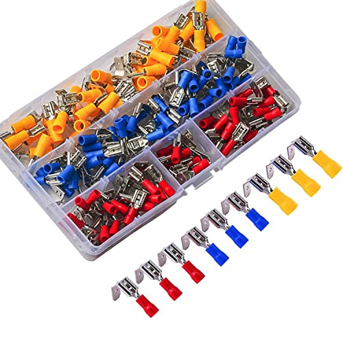 150 st. Kabellugs, Half geïsoleerd, Huckepack, Splice Spade, Elektrische draad, Crimp Connectors, Plug-In Connectors, Platte pluggen, Branch Connector, Platte plug, Divider