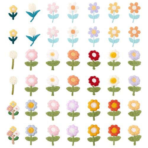 42 stuks bloemen borduurwerk patches mooie diverse bloemen naaien op patch 21 stijl bloemen kostuum accessoires applications voor hoeden schoenen shirts jassen rugzakken