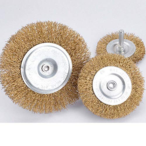 Draad Wiel 3PCS 100mm Roterende Draadborstel 6mm Ronde Shank Flat Wire Wielen voor metaal, Verwijdering van Rust Corrosie Verf