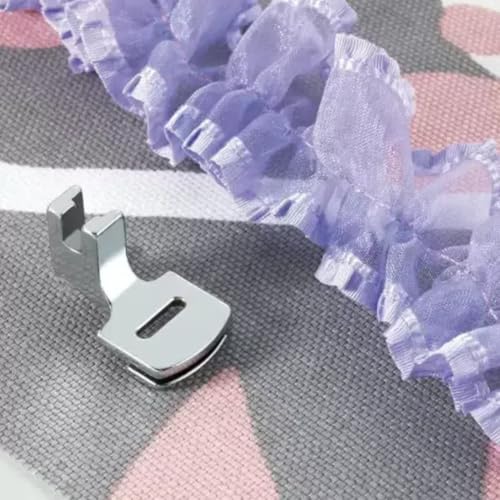 Roestvrij Shirring Ruffler Voet stalen Shirring verzamelen Presser voet Multifunctionele Naaimachine Voeten voor Machine Vervanging 2.7 X 5 X 1,5 Cm 4