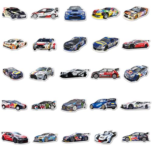 Sport Auto Racing Sticker Set Stickers Kinderen Tieners 100 stuks Waterdicht Vinyl Stickers Laptop Skateboard Koffer Helm Auto Fiets mobiele telefoon Motorrijwiel Bike Scrapbook Cadeau dagboek Cups 3