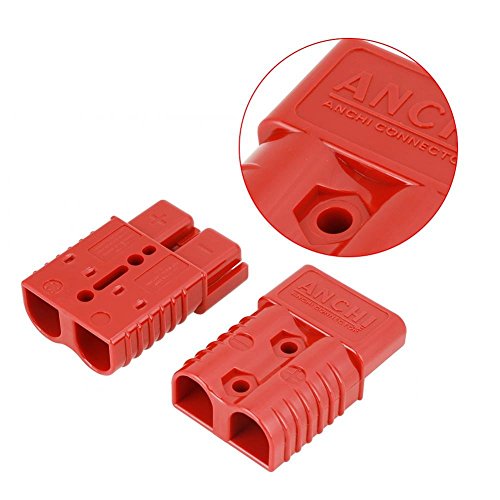 2 stuks 175A 600V Batterij Quick Koppelen Winch Connector Contact Hoes Rood met 4 Accessoires 4