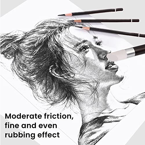 Wrijvingspen voor het spuiten, mengen van stubs, 2 gummet verwisselbare kop voor het schetsen van schilderijen 4
