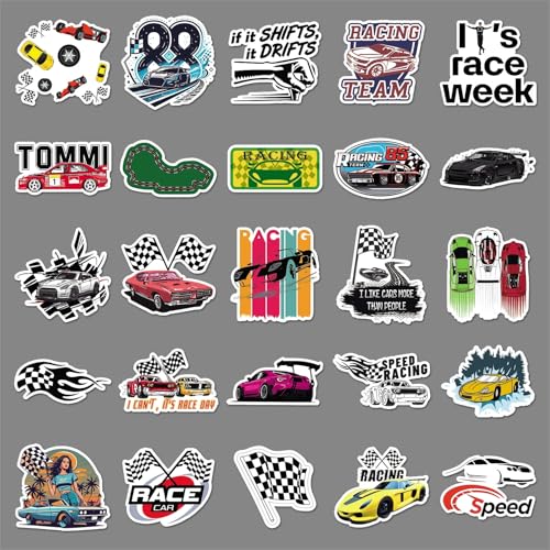 Jeugd volwassen Racing Stickers 50 Pieces Racing Car Vinyl Set Auto Motorfiets Fiets Skateboard Snowboard Bagage Laptop Koffer Helm Motorfiets Computer 4