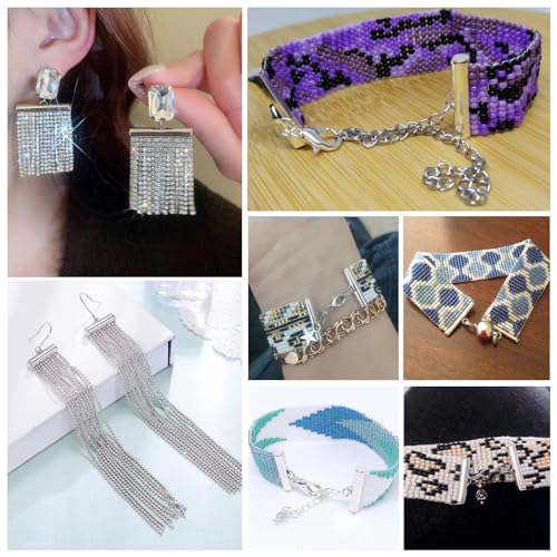 Iron Slide On End Tube sluitingen met 70 st Twist Extender Kettingen, 240 st. Legering Kreeft Klauwsluitingen voor sieraden maken 5