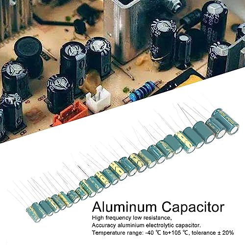 460 Piece Electrolytic Capacitor Set 6.3V - 50V Green Inline Aluminium Electrolytic Capacitor Assortiment Set 4