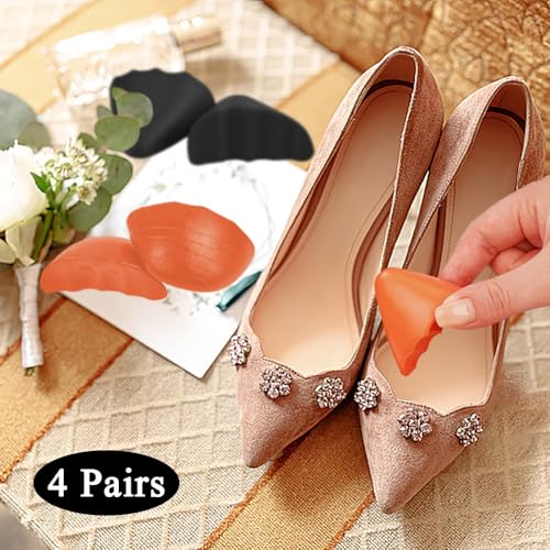 4 paar scholen voor losse scholen, PU-schuim teeninzetten voor scholen te grote inlegzolen om scholen klein te maken voorkomen dat de ziel glijdt voor dames en hier, casual sport 4