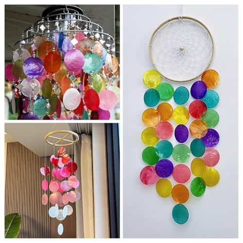 Natuurlijke schelp bedeltjes Flat Disc Shell Pieces Hangers Seashell Link Connector Bedels voor Wind Chime Kettingen Oorbellen Zomer sieraden maken 4