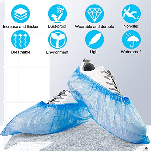 Plastic overschoenen, wegwerpschoenen, milieuvriendelijke overschoenen, waterdichte antislip stofhoezen, geschikt om schoenen, vloeren en tapijten schoon en netjes te houden 3