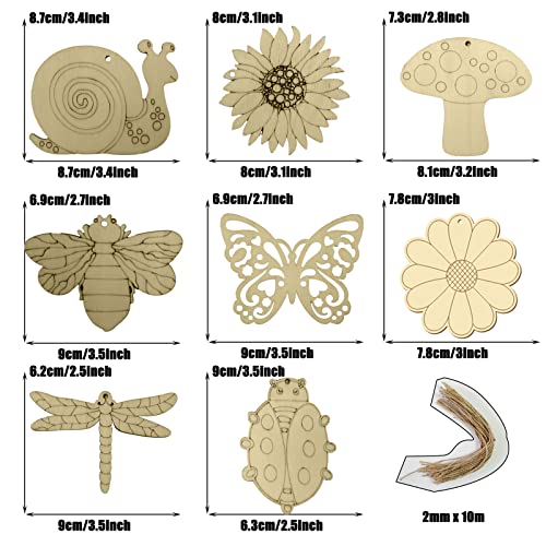 48 Stukken Houten Vlinders voor het schilderen, onvoltooide houten Vlinders, Hout Schilderen Ambachten, DIY Schilderen, Creatieve Productie en Meubilair Decoratie 3