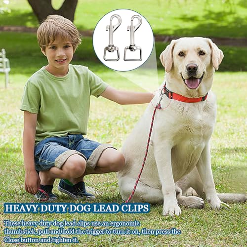 6 st. Rotatable Snap Hooks Metal Rotatable Bolt Snap Heavy Duty Honden Lead Clips Zinklegering Lobster Claw Clasps Rotary Spring Hooks voor Hondenriemen Camping Wandelen Sleutelhanger 4