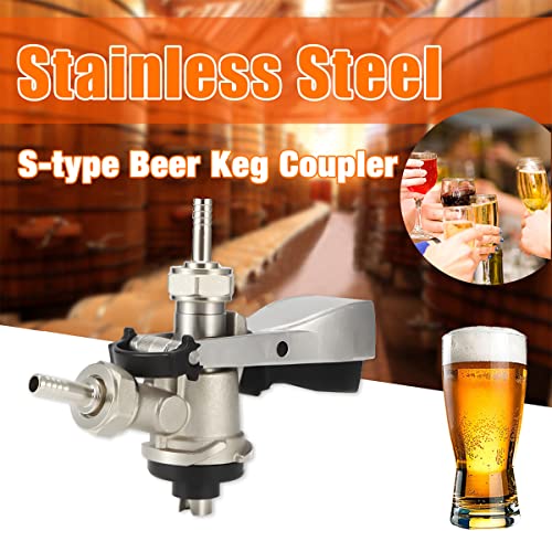 G5/8S Type Brewing Draft Bier Keg Faucets Messing 304 roestvrij staal Clutch Dispenser voor Home Bars Hotels Restaurants Familiecollecties
