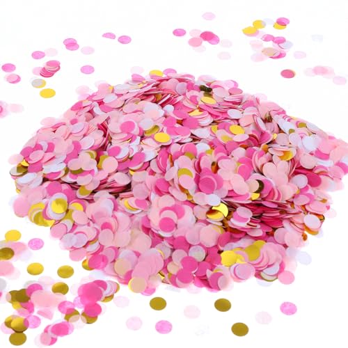 6000 Stuks Ronde Confetti 1 cm Confetti Scatter Decoratie Confetti Kleurrijke Confetti Grote Confetti Meerkleurige Confetti Confetti Confetti voor Verjaardag Bruiloft Valentijnsdag Baby Douche