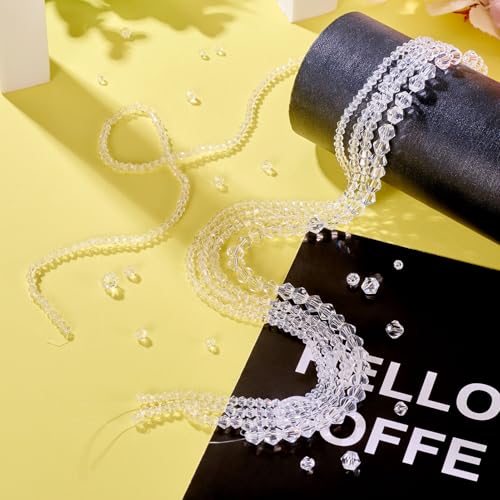 1588 st. Clear Bicone kristal kralen Bulk gefacetteerde glazen kralen Ronde gefacetteerde kralen Bicone kralen Cuentas De Cristal armband kralen Spacer kralen voor sieraden maken DIY 4