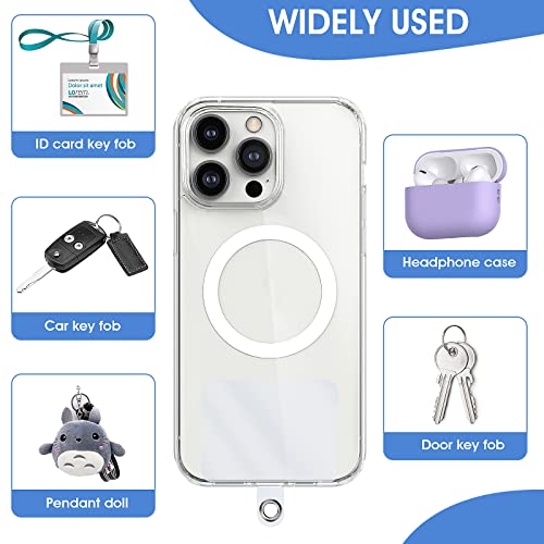 Verpakking van 10 mobiel Telefoon Lanyard Padden Mobiele telefoon Cord Patch Universal Transparant voor de meeste smartphones Lanyard Adapter Wit metaal, metaal 3