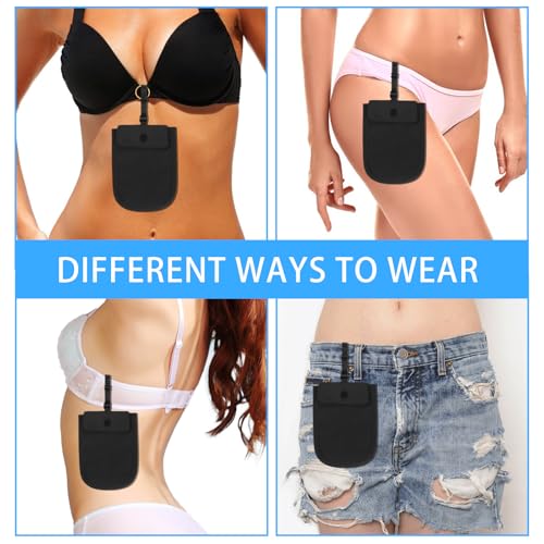Travel Bra - Verborgen Undercover anti-diefstal beha portemonnee met verstelbare elastische - Wasbare zak voor paspoort, geld, waardevolle spullen - zwart 4