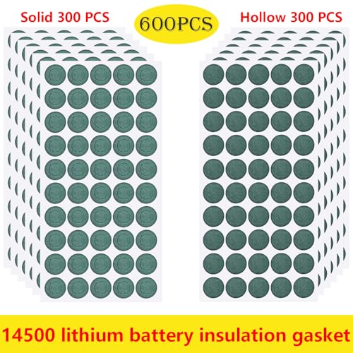 14500 batterij isolatie, batterij isolatie, 300 stuks holle ringen + 300 stuks vaste ringen lijm papier, batterij isolatie afdichting 4