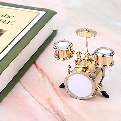 Miniature Réplique pour Instrument de Musique Batteur d'Ornement Modèle de Décoration à 3 tambours pour Enfants 5