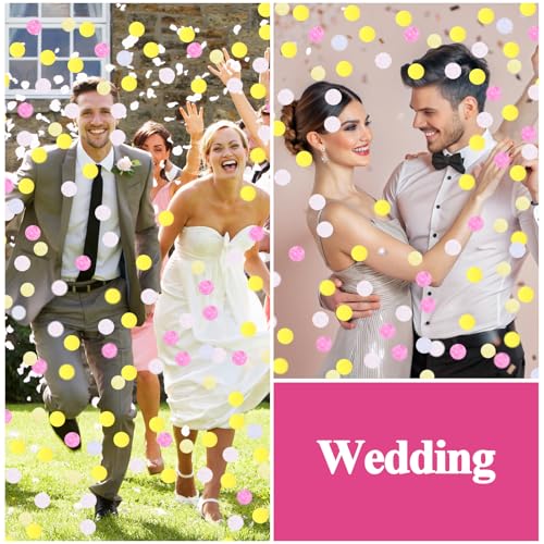 6000 Stuks Ronde Confetti 1 cm Confetti Scatter Decoratie Confetti Kleurrijke Confetti Grote Confetti Meerkleurige Confetti Confetti Confetti voor Verjaardag Bruiloft Valentijnsdag Baby Douche 4