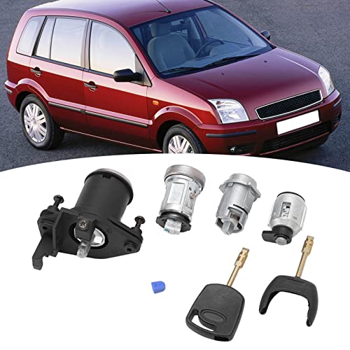 Starter van de ontsteking, Switch ontstekingsslot Cyclinder Set autodeur slot Cyclinder Set 2S61 A22050 BM Vervanging voor Fiesta MK5 Fusion 3