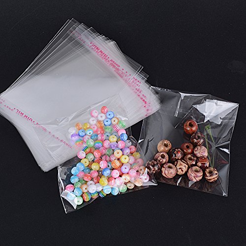 AONER 7 x 10 cm, 200 stuks transparante plastic zakken met plakstrips voor gasten geschenken en sieraden 3