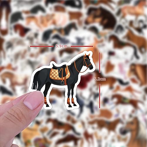Paardensticker set, 50 stuks Paardensticker set, Waterdicht Vinyl voor auto, Motorfiets, Fiets, Skateboard, Snowboard, Bagage, Laptop, Koffer, Helm, Motorfiets, Motorfiets