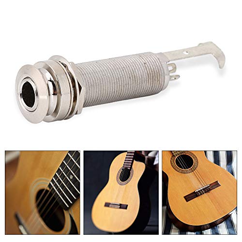 End Pin Output Jack Socket, 1/4 Inch Lange Thread voor Electric Bass Guitar 4