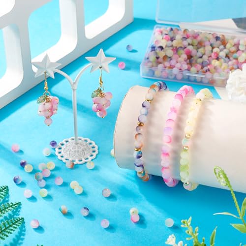 540st matglas kralen: 6mm ronde multicolor kristal kralen voor sieraden maken 4