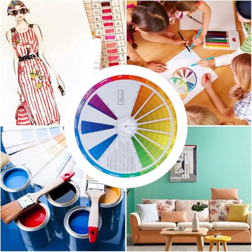 23 cm creatief kleurenwiel, handleiding voor het leren van het verfmengsel, leergereedschap 5