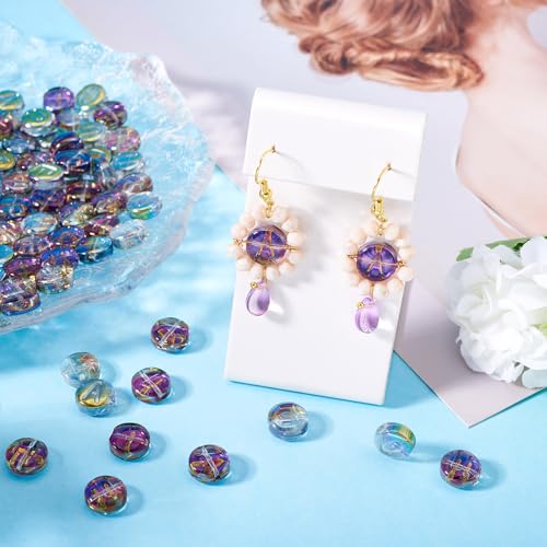 100 st Clinker Letter Kralen A/E/I/O/U 10mm Alphabet Kralen Plat rond schijfglas Losse kralen Bulk voor vriendschap armband sieraden maken