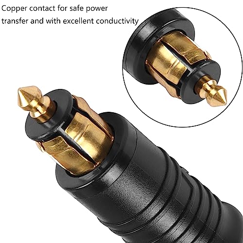 DIN Hella Plug Extension Cable, 12V-24V DIN HELLA European Sigaret Lighter Plug to Bus Din Plug Motorcycle Sigaret Lighter Extension Cable Adapter Cable (3m) 4