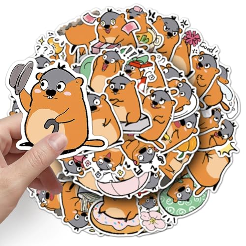 Marmot Stickers voor tieners en volwassenen, Pack van 50 Muis, Waterdichte Vinyl Stickers Set, Auto, Motorfiets, Fiets, Skateboard, Snowboard, Bagage, Laptop, Koffer, Helm, Motorfiets, Computer 3
