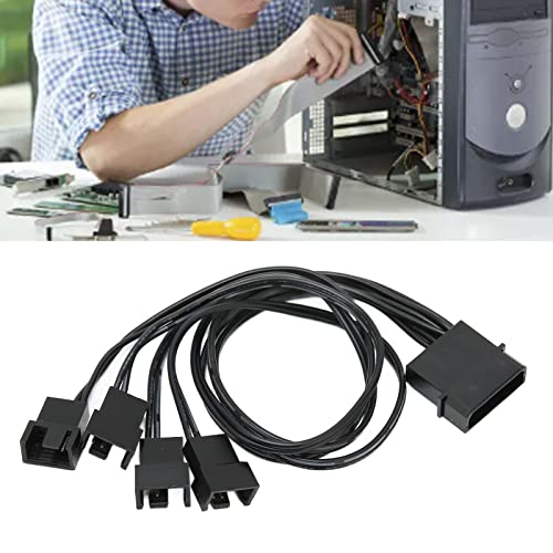 PWM Fan Splitter Black Duurzame 3 PIN Extension Power Cable voor Desktop Computer, Verhoog de luchtstroom voor PC Fan, Computer Accessoires