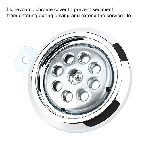 Universele motorfiets Hoorn, Waterdicht 110dB Loud 12V 85mm W/Honeycomb Chrome Cover Horns Luid Kit 5