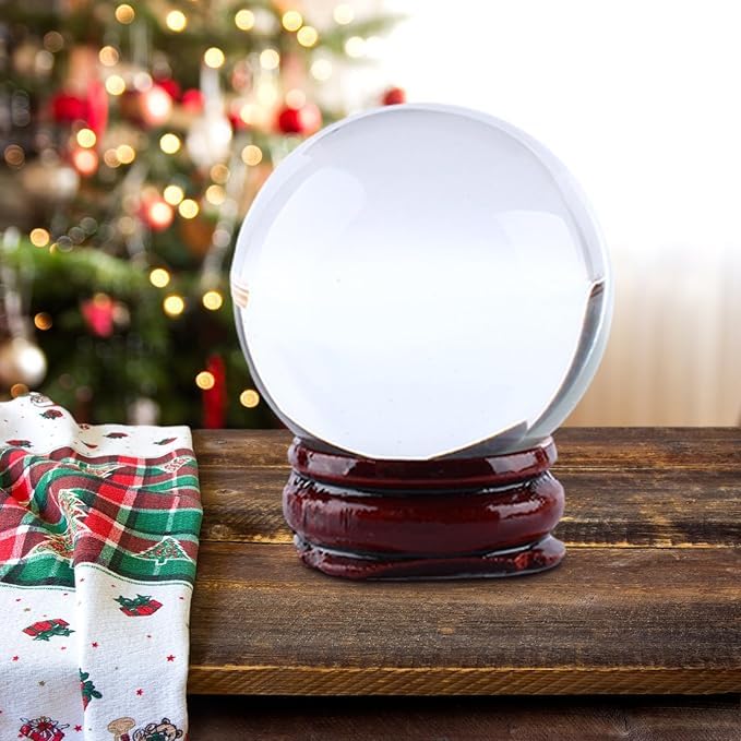 Clear Crystal Ball, Zeldzame Aziatische Natuurlijke Kwarts Kristal, Healing Ball, Transparante Bal met Pedestal, 40m m 5