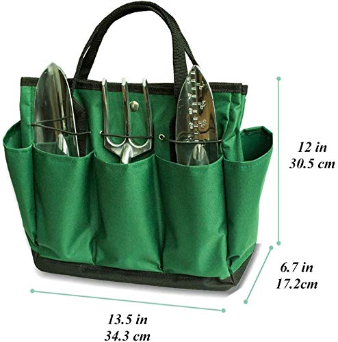 tuingereedschap set, tuintas met meerdere zakken voor tuingereedschap set, tuingereedschap zak (zwartgroen) 5